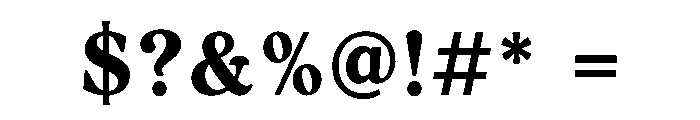 CERVAINE Font OTHER CHARS