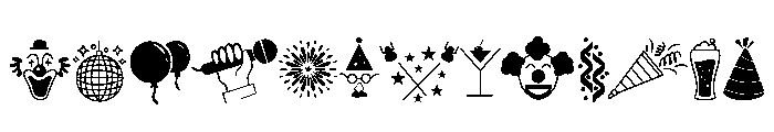 Celebration Party Set Font UPPERCASE