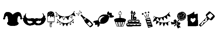 Celebration Party Set Font UPPERCASE