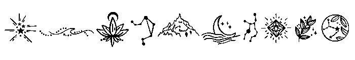 Celestial Mystical Font OTHER CHARS