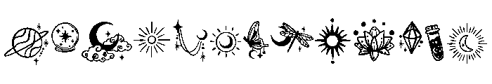 Celestial Mystical Font UPPERCASE