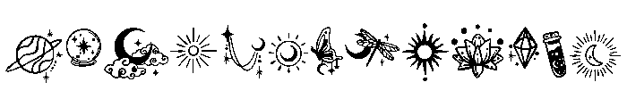 Celestial Mystical Font LOWERCASE