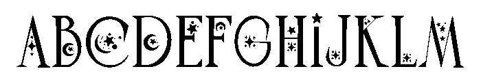 Celestial pair Font UPPERCASE
