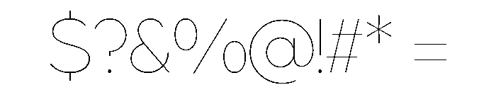 Celostine Thin Font OTHER CHARS
