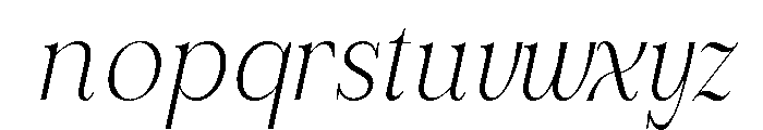 Celtasy Solaria Thin Italic Font LOWERCASE