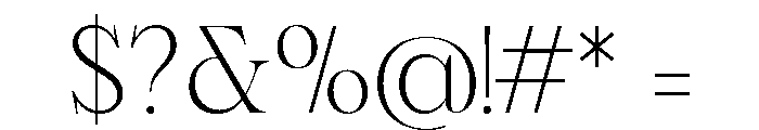Celtasy Solaria Thin Font OTHER CHARS