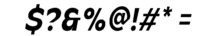Celvor Edition Semi Bold Italic Font OTHER CHARS