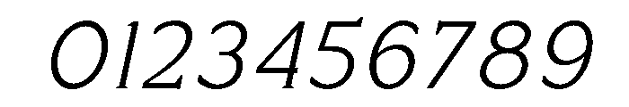 Celvor Edition Thin Italic Font OTHER CHARS