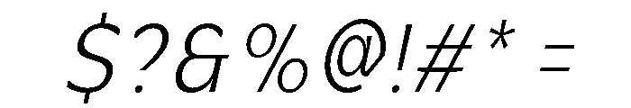 Celvor Edition Thin Italic Font OTHER CHARS