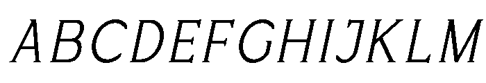Celvor Edition Thin Italic Font UPPERCASE