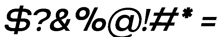 Cendrick Node Italic Extended Font OTHER CHARS