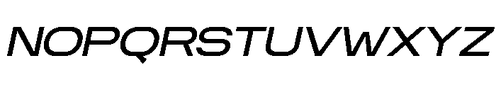 Cendrick Node Italic Extended Font UPPERCASE