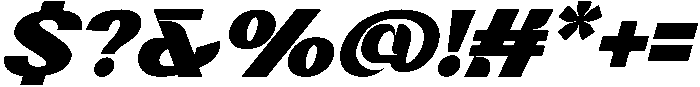 CEASE EXCESS BOLD ITALIC otf (700) Font OTHER CHARS