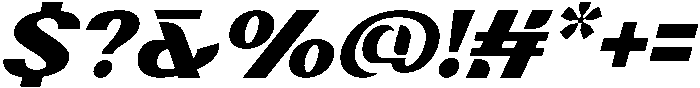CEASE EXCESS REGULAR ITALIC otf (400) Font OTHER CHARS