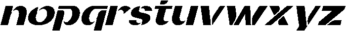 CEASE EXCESS REGULAR ITALIC otf (400) Font LOWERCASE