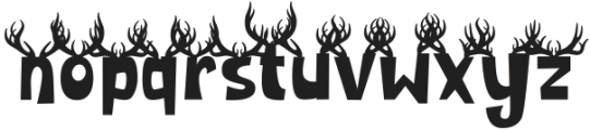 Cedar Heaven Antler otf (400) Font LOWERCASE