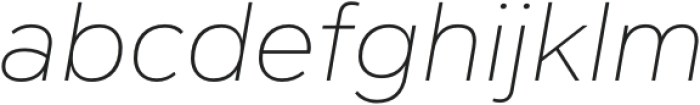 Cedora Thin Italic otf (100) Font LOWERCASE