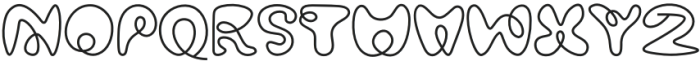 Cekodamu Outline Regular otf (400) Font UPPERCASE