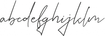 Celebrity Signature Regular otf (400) Font LOWERCASE
