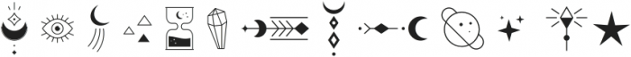 Celestial Symbols otf (400) Font UPPERCASE