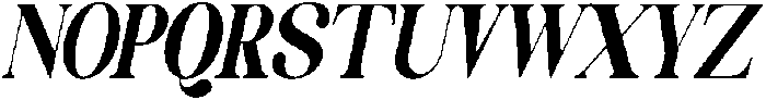 Celima Black Ultra Condensed Slanted otf (900) Font UPPERCASE