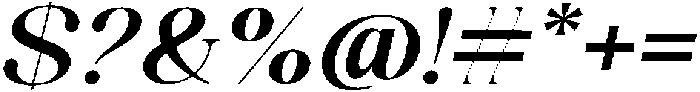 Celima Bold Expanded Slanted otf (700) Font OTHER CHARS