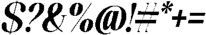 Celima Bold Extra Condensed Slanted otf (700) Font OTHER CHARS