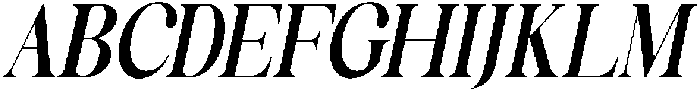 Celima Bold Extra Condensed Slanted otf (700) Font UPPERCASE