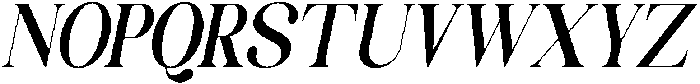 Celima Bold Extra Condensed Slanted otf (700) Font UPPERCASE