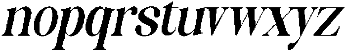 Celima Bold Extra Condensed Slanted otf (700) Font LOWERCASE