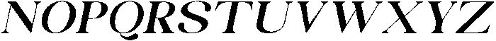 Celima Bold Ultra Expanded Slanted otf (700) Font UPPERCASE
