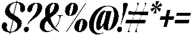 Celima Bold UltraCondensed Italic Bold otf (700) Font OTHER CHARS