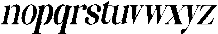 Celima Bold UltraCondensed Italic Bold otf (700) Font LOWERCASE