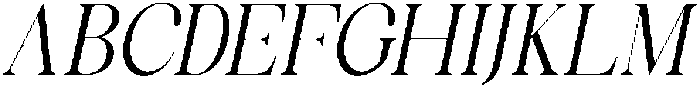 Celima Condensed Slanted otf (400) Font UPPERCASE