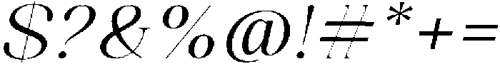 Celima Expanded Slanted otf (400) Font OTHER CHARS