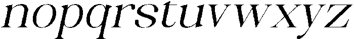 Celima Expanded Slanted otf (400) Font LOWERCASE