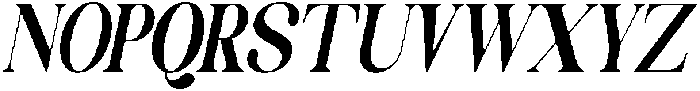 Celima ExtBd UltCond Ita otf (400) Font UPPERCASE