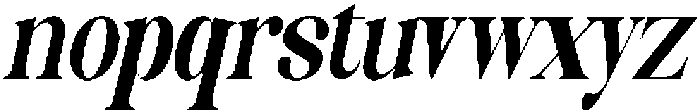 Celima ExtBd UltCond Ita otf (400) Font LOWERCASE