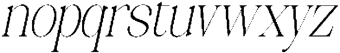 Celima ExtLt ExtCond Ita otf (400) Font LOWERCASE
