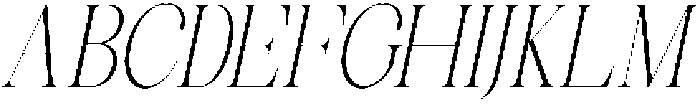 Celima ExtLt UltCond Ita otf (400) Font UPPERCASE