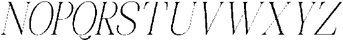 Celima ExtLt UltCond Ita otf (400) Font UPPERCASE