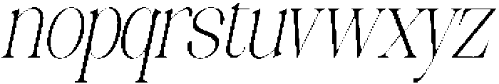 Celima ExtLt UltCond Ita otf (400) Font LOWERCASE