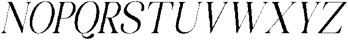 Celima Extra Condensed Slanted otf (400) Font UPPERCASE
