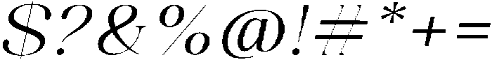 Celima Extra Expanded Slanted otf (400) Font OTHER CHARS