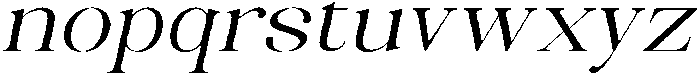 Celima Extra Expanded Slanted otf (400) Font LOWERCASE