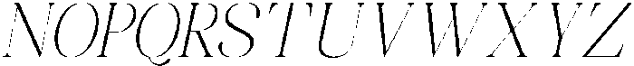 Celima Extra Light Condensed Slanted otf (200) Font UPPERCASE