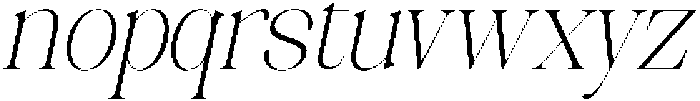 Celima Extra Light Condensed Slanted otf (200) Font LOWERCASE