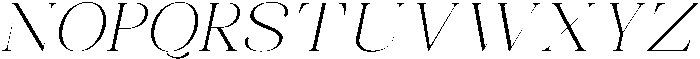 Celima Extra Light Expanded Slanted otf (200) Font UPPERCASE