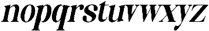 Celima ExtraBold ExtraCondensed Italic otf (700) Font LOWERCASE