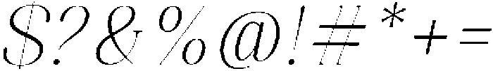 Celima ExtraLight SemiCondensed Italic otf (200) Font OTHER CHARS